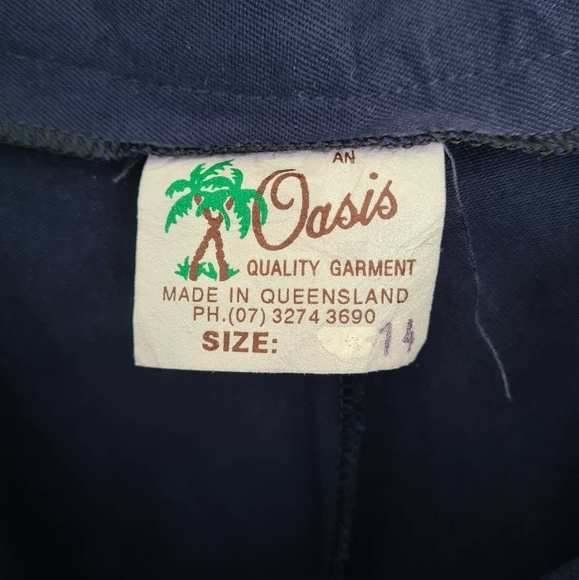SOLD ~ Vintage tailored navy pants, high waisted size 10 - Picture 5 of 7